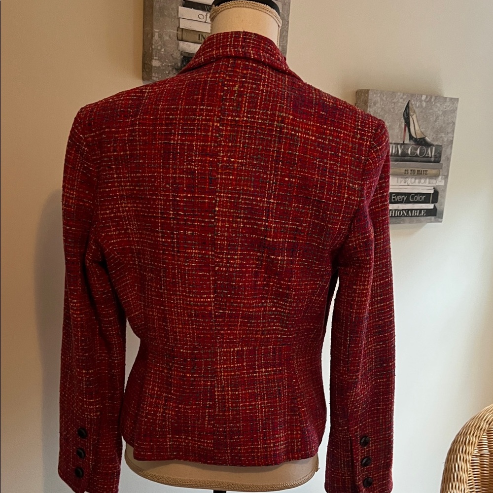 Harve Benard Red Tweed Blazer - Picture 4 of 6